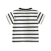Black Stripes Round Neck T-Shirt